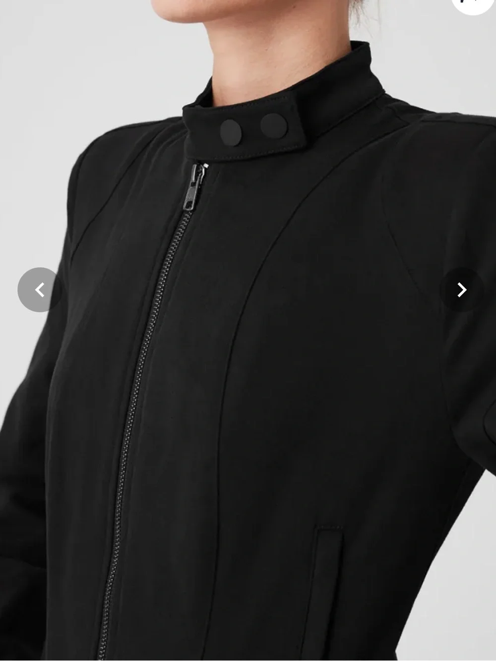 ALO Yoga Black Cropped Full Throttle Moto Jacket Size XS NWOT